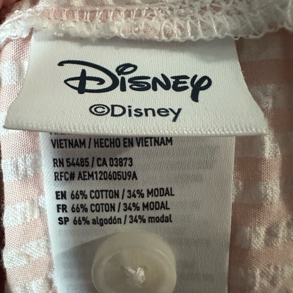 American Eagle AE Disney Mickey and Minnie Pajama Top Pink Seersucker Bows XXL - Picture 7 of 7